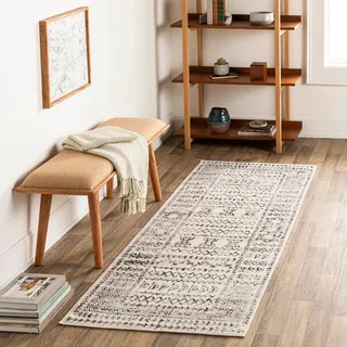 Surya Läufer »IPOH«, rechteckig, 11 mm Höhe, Skandinavischer Teppich, Kurzflor Boho-Wohnzimmerteppich, Läufer grau