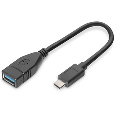Bild von USB-C [Stecker] / USB-A [Buchse] OTG Adapterkabel, 0.15m (AK-300315-001-S)