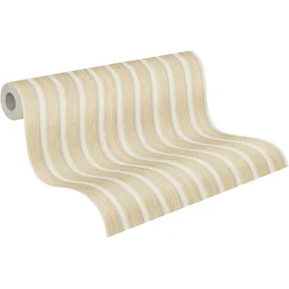 A.S. Création Vliestapete Holzpaneele Beige-Weiß FSC®