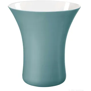 ASA Vaso Blumenvase aus Steingut in der Farbe Türkis, Maße: 16,5cm x 11cm x 17cm, 62002040