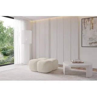 altdecor Pouf Miko-Puf 90 x 43 x 90 cm Beige/Grün