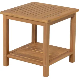 Garden Pleasure IOWA Beistelltisch 45 x 45 x 45 cm Braun