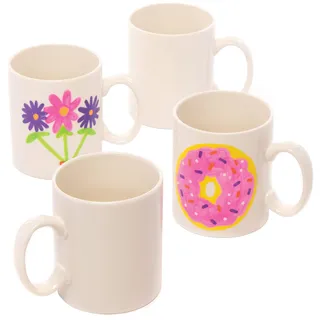 Baker Ross Kaffeetasse 0,3 l Weiß 4 St.
