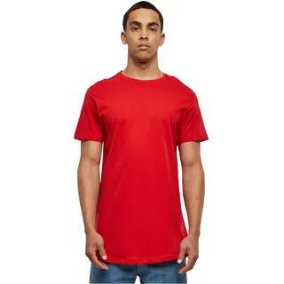 URBAN CLASSICS Shaped Long Tee T-Shirt, Rot (fire red), S