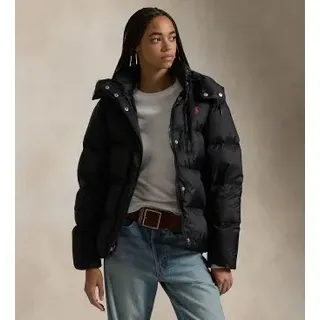 Polo Ralph Lauren für Damen. 211932183002 Wasserabweisende gesteppte Daunenjacke schwarz (XXS), Lässig, Nachhaltig, Recyceltes Nylon