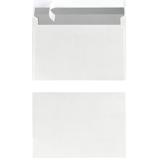 Herlitz Briefumschlag C6, weiß, haftklebend ohne Fenster, 100 Stück mit Innendruck, eingeschweißt in Folienpackung, 100 Stück