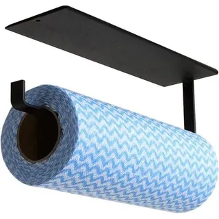 Küchenrollenhalter ohne Bohren – selbstklebend – schwarz