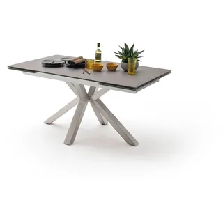 MCA furniture Esstisch »Nagano« Esstisch Glas-Keramik mit Stirnauszug, grau