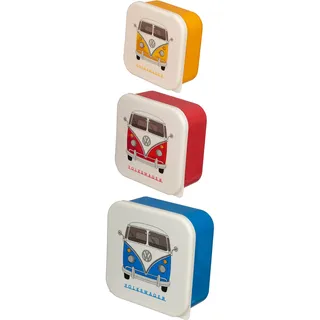 Puckator 3er Set Lunchboxen Volkswagen VW T1 Camper Bus M/L/XL, multi, LBOX47