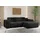 Eckcouch L form Wohnzimmer Siena stoff Poso Schwarz Rechts Schwarz