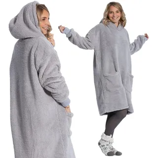 Zollner Kuscheldecke, onesize, 100% Polyester, Grau , Hellgrau , Textil , 175x130 cm , Oeko-Tex® Standard 100 , Heimtextilien, Wohntextilien, Decken, Kuscheldecken