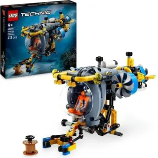 LEGO Technic Hochsee-Forschungs-U-Boot 42201, Bauset ab 9 Jahren, Rotierende Propeller, Greifarm