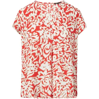 Comma, Comma Shirtbluse, mit V-Ausschnitt und Allover-Print Comma bright red