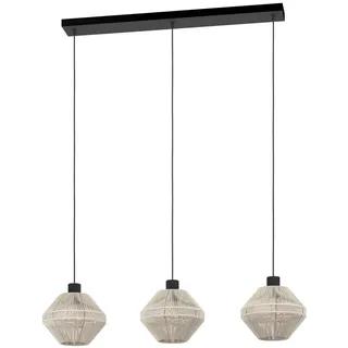 EGLO Midsumer 3-flg. 22 cm rund schwarz/creme