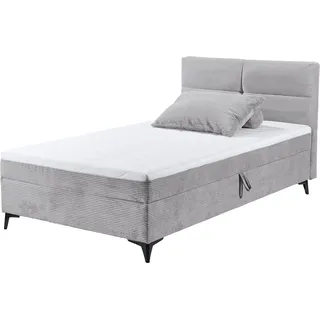 ED EXCITING DESIGN Boxbett »Andon« mit Bettkasten, integrierter Topper, universell aufbaubar, grau