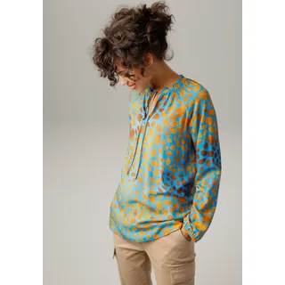 Aniston CASUAL Schlupfbluse mit interessanten Alloverdruck, bunt