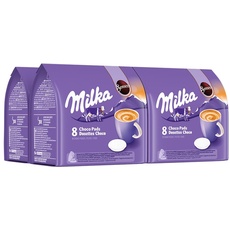 SENSEO Milka Chocolademelk Pads (32 Pads, Volle en Romige Chocolademelk van Milka voor SENSEO Koffiepadmachines), 4 x 8 Milka SENSEO Pads