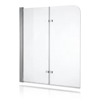 139x119 CM Badewannen Duschabtrennung aus Glas Badewannenfaltwand Duschwand Klar
