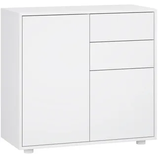 [en.casa] Sideboard Paarl 74 x 79 x 36 cm Weiß