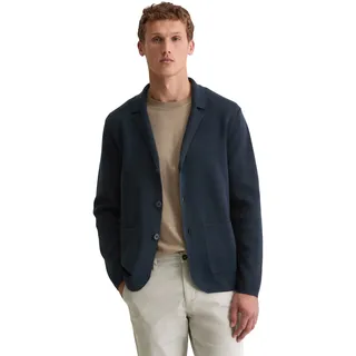 Stricksakko MARC O'POLO, Herren, Gr. M, schwarz navy, Strick, Obermaterial: 100% Baumwolle, regular fit normal, Sakkos Stricksakko, regular fit, aus Bio-Baumwolle