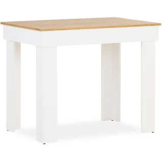 Homestyle4u Küchentisch 90 x 73 x 73 cm weiß