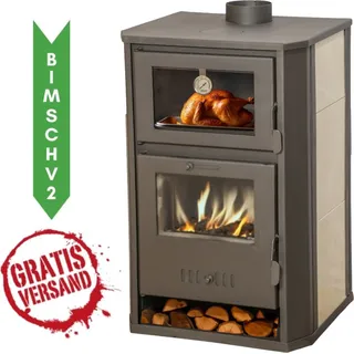 Kaminofen Holzofen Wasserführend mit Backfach Balkan Energy Modell Suzana Ceramic 11.6kW - 17.5kW