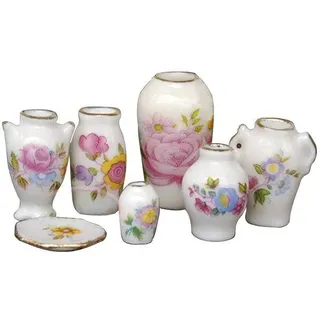 Keramische Mini-Vase - 7 Stücke - Mikro-Landschaft - Miniatur-Blumenbecher - Dekoration - Exzellente Oberfläche - Bunt