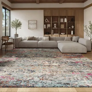 SAFAVIEH Zeitgenössische Teppich für Wohnzimmer, Esszimmer, Schlafzimmer - Madison Collection, Kurzer Flor, Schwarz und Gold, 183 X 274 cm