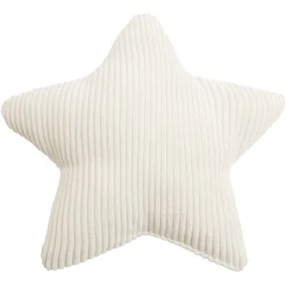 Dekokissen MAGMA HEIMTEX "SHARA Sternkissen", elfenbein, cord stern gestreift, B:55cm H:8cm L:55cm, Bezug Außenkissen: 95% Polyester, 5% Nylon. Füllung: 100% Polyester, Dekokissen_Sitzkissen_Kissenhüllen, Dekokissen, Kuscheliges Sternkissen mit Cord-Charme