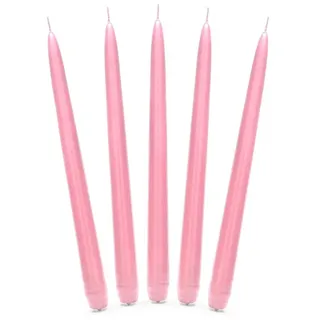 Partydeco Stabkerzen 24 cm 10 St. Hellrosa