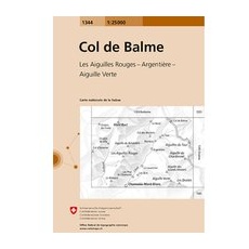 Swisstopo Col de Balme 1344 Landeskarte 1:25 000 - One Size