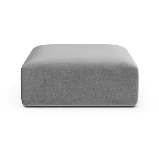 Cosmopolitan Design Pouf Campi aus Samt grau , Grau , Textil , 90x40x90 cm , Wohnzimmer, Sessel, Hocker & Hockerbänke, Poufs