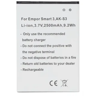 AccuCell Akku passend für Emporia Smart 3 AK-S3 Li-ion 3,7V 2500mAh 9,2Wh
