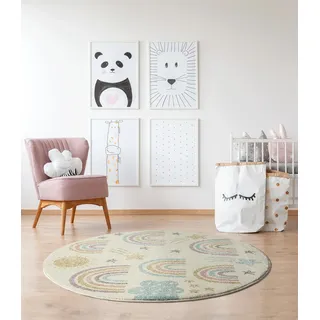 The CarPET Beat Kids Kinderteppich Ø 120 cm Beige