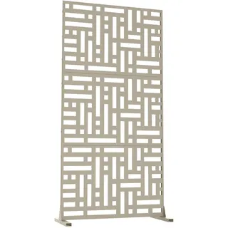 casa.pro Trennwand 180 x 90 cm Beige Stahl