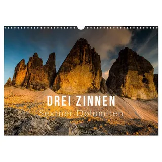 Drei Zinnen. Sextner Dolomiten (Wandkalender 2026 DIN A3 quer), CALVENDO Monatskalender: Drei Zinnen - 4 Jahreszeiten - Wandschmuck für jeden Freund der Berge! (CALVENDO Natur)