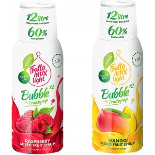 FruttaMax Fruchtsirup Set Himbeere Mango 2x500ml ohne Zucker 12L Drink