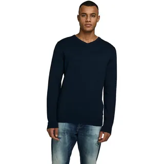 JACK & JONES Basic Knit Pullover Mit V-ausschnitt NavyBlazer / Navy L
