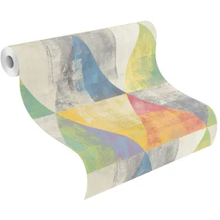 Rasch Textil Rasch 410914 Vliestapete, Rot, Creme, gelb, blau, grün