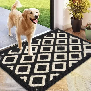 OTraki Schmutzfangmatte Innen, 60x90 cm Fußmatte rutschfeste Fußabstreifer Maschinenwaschbare Sauberlaufmatte Türmatte für Hund, Wohnzimmer, Eingang, Küche, Terrasse