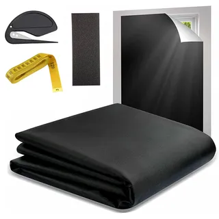 Verdunklungsstoff Sets,300x145cm verdunkelungsrollo ohne Bohren,Tragbare dachfenster verdunkelung Stoff, Dachfenster Sonnenschutz Verdunklung Abnehmbar für Urlaub Innen Dachschräge Fenster