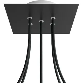 Creative Cables Kroq205f103 Rose-one Square Matte Black Rose-set - Multicolor - 200 mm