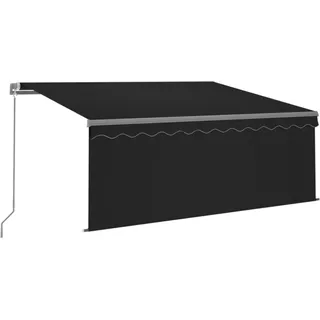 vidaXL Markise Manuell Einziehbar mit Rollo & LED 3x2,5 m Anthrazit - Grau