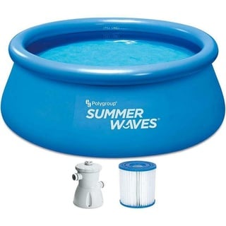 Summer Waves Quick Up Pool Set blau 244x76cm