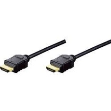 Bild von HDMI High Speed mit Ethernet Anschlusskabel HDMI-A Stecker, HDMI-A Stecker 2.00m Schwarz AK-330114-020-S HDMI-Kabel