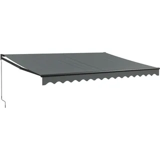 vidaXL Markise Einziehbar Anthrazit 4,5x3 m Stoff und Aluminium - Grau