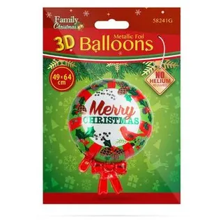 Weihnachtsballon – Aluminiumfolie – Kranz – 64 x 4