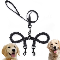 Edipets, Doppelleine fur Zwei Hunde, Ausziehbar, Reflektierend, Anti-Riemen, 360°, Verhedderungsfrei, für Hundetraining