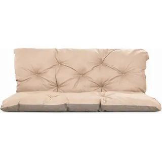 Setgarden Enkel Set Palettenkissen 120x50x50cm Sitzkissen + Rückenkissen 1tlg Beige