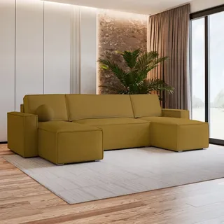 masseno Ecksofa PESANO M Polyester 2-Sitzer Gelb